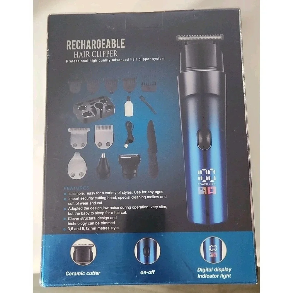 Hair clipper- 5 in 1 Kit Electric Razor, Hair Trimmer‎ with LED Display SEALED
